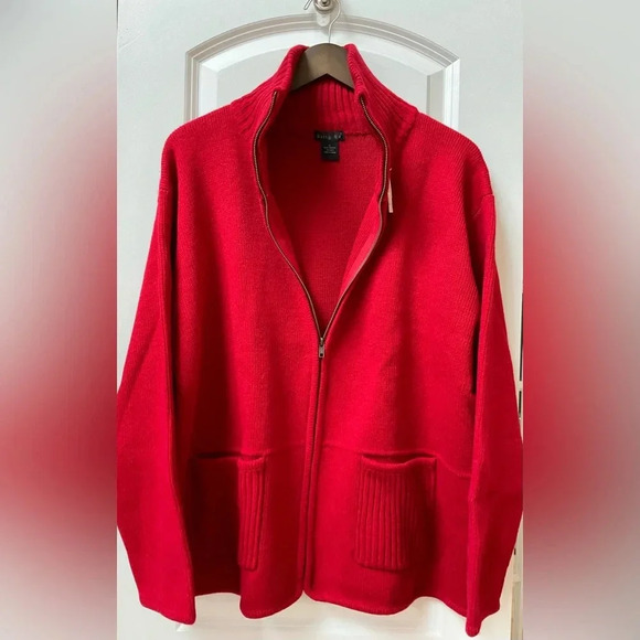 Tally Ho Zip Up, Mock Neck Cardigan - Picture 2 of 5